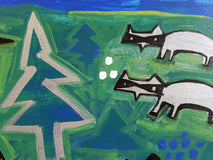 Original art for sale at UGallery.com | Great Lakes Adventure by Jessica JH Roller | $950 | acrylic painting | 24' h x 36' w | thumbnail 4