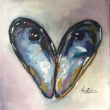 Original art for sale at UGallery.com | Mussel by Kristine Kainer | $250 | oil painting | 6' h x 6' w | thumbnail 1
