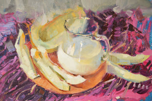 Melon and Milk by Nadia Boldina |   Closeup View of Artwork 