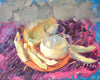 Original art for sale at UGallery.com | Melon and Milk by Nadia Boldina | $750 | mixed media artwork | 16' h x 20' w | thumbnail 1