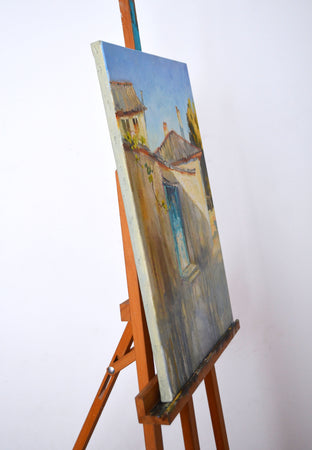 Blue Door by Nadia Boldina |  Side View of Artwork 