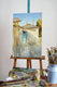 Original art for sale at UGallery.com | Blue Door by Nadia Boldina | $750 | oil painting | 24' h x 16' w | thumbnail 3