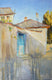 Original art for sale at UGallery.com | Blue Door by Nadia Boldina | $750 | oil painting | 24' h x 16' w | thumbnail 1