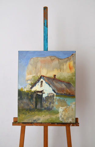 House Under the Mountain by Nadia Boldina |   Closeup View of Artwork 