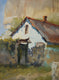 Original art for sale at UGallery.com | House Under the Mountain by Nadia Boldina | $750 | oil painting | 20' h x 16' w | thumbnail 3