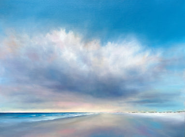 oil painting by Nancy Hughes Miller titled Beach Cloud
