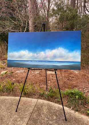 Blue Sky Beach Clouds by Nancy Hughes Miller |  Context View of Artwork 