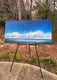 Original art for sale at UGallery.com | Blue Sky Beach Clouds by Nancy Hughes Miller | $2,700 | oil painting | 24' h x 48' w | thumbnail 3
