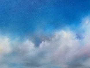 Blue Sky Beach Clouds by Nancy Hughes Miller |   Closeup View of Artwork 
