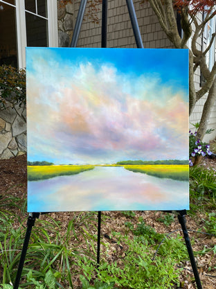 Marsh Cloud Colors by Nancy Hughes Miller |   Closeup View of Artwork 