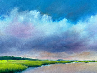 Original art for sale at UGallery.com | Marsh Creek Clouds by Nancy Hughes Miller | $2,675 | oil painting | 40' h x 30' w | photo 4