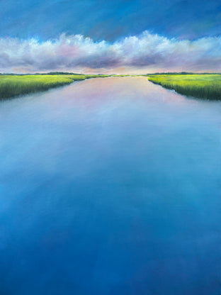Original art for sale at UGallery.com | Marsh Creek Clouds by Nancy Hughes Miller | $2,675 | oil painting | 40' h x 30' w | photo 1