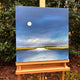 Original art for sale at UGallery.com | Moonlight Marsh by Nancy Hughes Miller | $850 | oil painting | 18' h x 18' w | thumbnail 2
