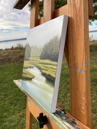 Amongst the Ever Greens by Nancy Jadatz |  Side View of Artwork 