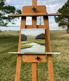 Original art for sale at UGallery.com | Amongst the Ever Greens by Nancy Jadatz | $650 | oil painting | 12' h x 12' w | thumbnail 3