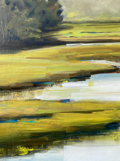 Amongst the Ever Greens by Nancy Jadatz |   Closeup View of Artwork 