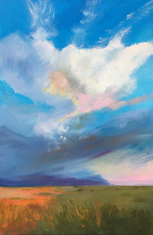 Original art for sale at UGallery.com | Breathless Sky by Nancy Merkle | $1,600 | acrylic painting | 36' h x 24' w | photo 1