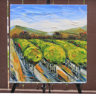 Original art for sale at UGallery.com | Napa Valley in the Summer by Lisa Elley | $675 | oil painting | 20' h x 20' w | photo 2