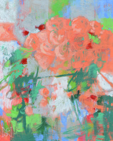 acrylic painting by Natalie George titled Coral Unique