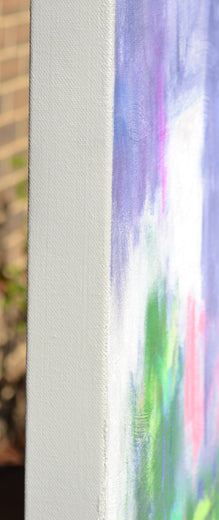 Lavender Fields Forever by Natalie George |  Side View of Artwork 