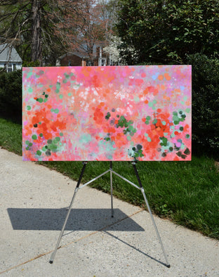Original art for sale at UGallery.com | Nasturtium Cloud by Natalie George | $1,800 | acrylic painting | 28' h x 40' w | photo 2