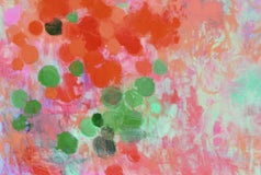 Original art for sale at UGallery.com | Nasturtium Cloud by Natalie George | $1,800 | acrylic painting | 28' h x 40' w | thumbnail 4