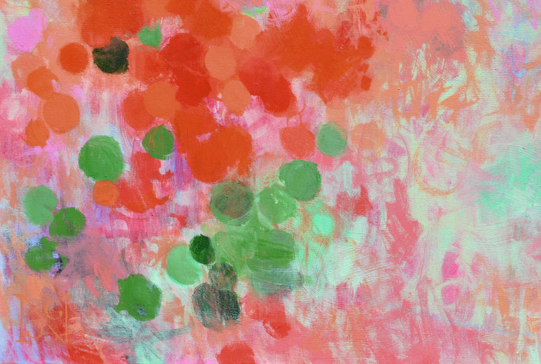 Nasturtium Cloud by Natalie George |   Closeup View of Artwork 