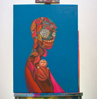 Original art for sale at UGallery.com | Baby Don't Cry by Natasha Lelenco | $1,200 | acrylic painting | 29' h x 21' w | photo 3