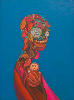 Original art for sale at UGallery.com | Baby Don't Cry by Natasha Lelenco | $1,200 | acrylic painting | 29' h x 21' w | photo 1