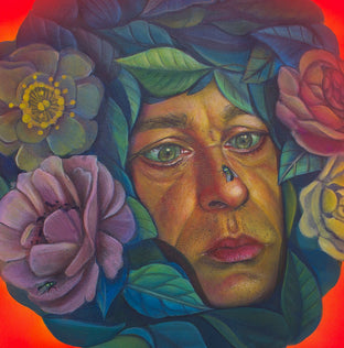 Original art for sale at UGallery.com | The Point of View by Natasha Lelenco | $1,150 | acrylic painting | 23.6' h x 23.6' w | photo 4