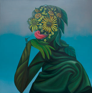 Original art for sale at UGallery.com | Stupid Game by Natasha Lelenco | $1,150 | oil painting | 23.6' h x 23.6' w | photo 1