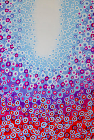 Original art for sale at UGallery.com | Blue, Purple and Orange by Natasha Tayles | $800 | acrylic painting | 36' h x 24' w | photo 1