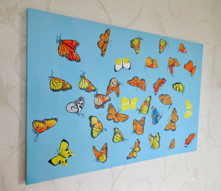 Original art for sale at UGallery.com | Butterflies by Natasha Tayles | $900 | acrylic painting | 24' h x 36' w | photo 2