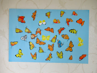 Original art for sale at UGallery.com | Butterflies by Natasha Tayles | $900 | acrylic painting | 24' h x 36' w | photo 3