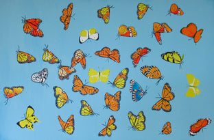 Original art for sale at UGallery.com | Butterflies by Natasha Tayles | $900 | acrylic painting | 24' h x 36' w | photo 1