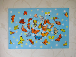 Fluffs and Butterflies 4 by Natasha Tayles |   Closeup View of Artwork 
