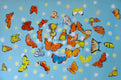Original art for sale at UGallery.com | Fluffs and Butterflies 4 by Natasha Tayles | $900 | acrylic painting | 24' h x 36' w | thumbnail 1