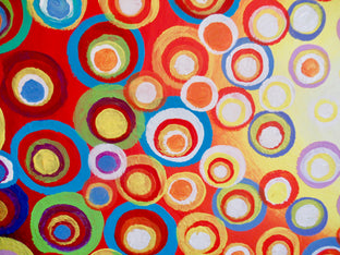 Original art for sale at UGallery.com | Kaleidoscope 2 by Natasha Tayles | $800 | acrylic painting | 24' h x 36' w | photo 4