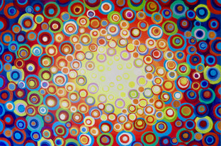 Original art for sale at UGallery.com | Kaleidoscope 2 by Natasha Tayles | $800 | acrylic painting | 24' h x 36' w | photo 1