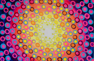 Original art for sale at UGallery.com | Kaleidoscope 3 by Natasha Tayles | $800 | acrylic painting | 24' h x 36' w | photo 1