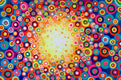 Original art for sale at UGallery.com | Kaleidoscope 5 by Natasha Tayles | $900 | acrylic painting | 24' h x 36' w | thumbnail 1