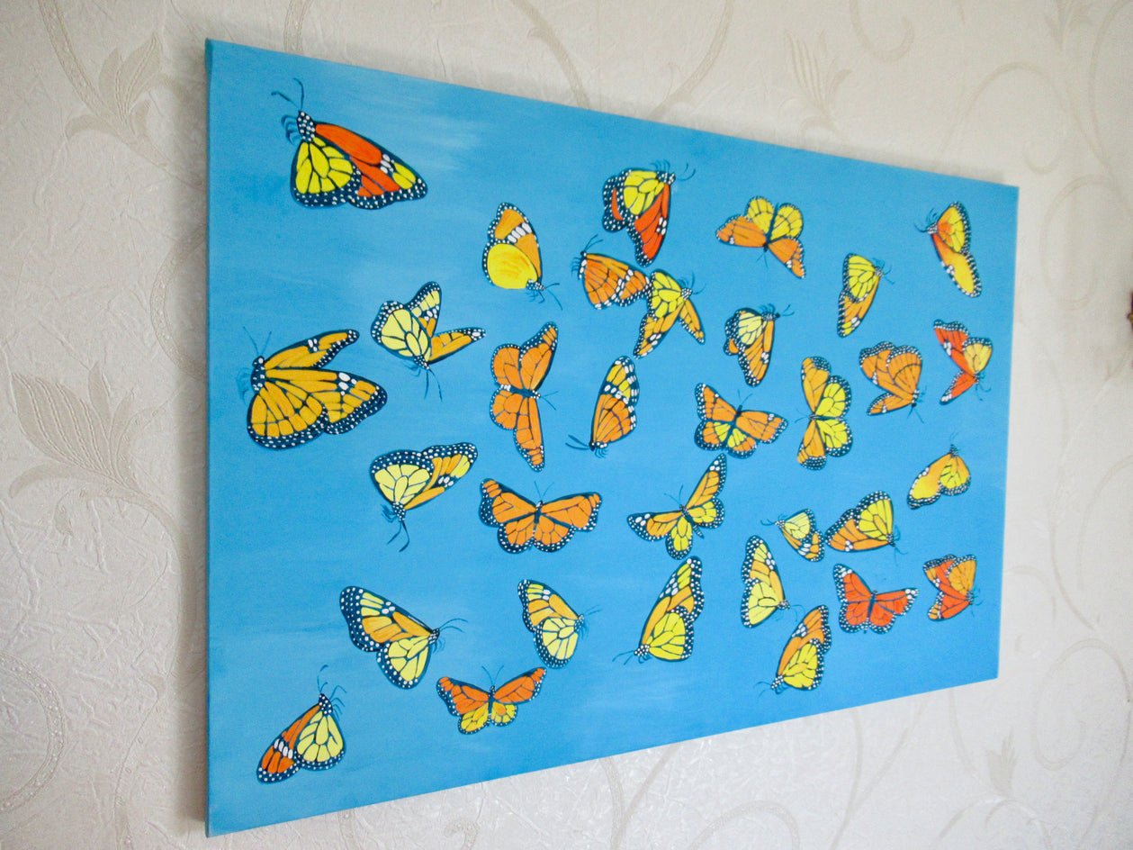 Monarch Butterflies 3 by Natasha Tayles |  Side View of Artwork 