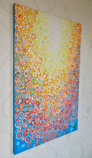 Orange and Blue 10 by Natasha Tayles |  Side View of Artwork 