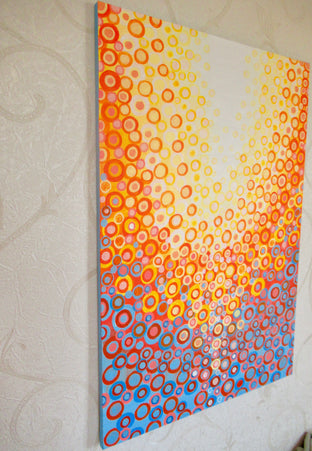 Original art for sale at UGallery.com | Orange and Blue 7 by Natasha Tayles | $800 | acrylic painting | 36' h x 24' w | photo 2
