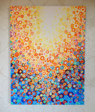 Original art for sale at UGallery.com | Orange and Blue 8 by Natasha Tayles | $1,275 | acrylic painting | 40' h x 30' w | thumbnail 3