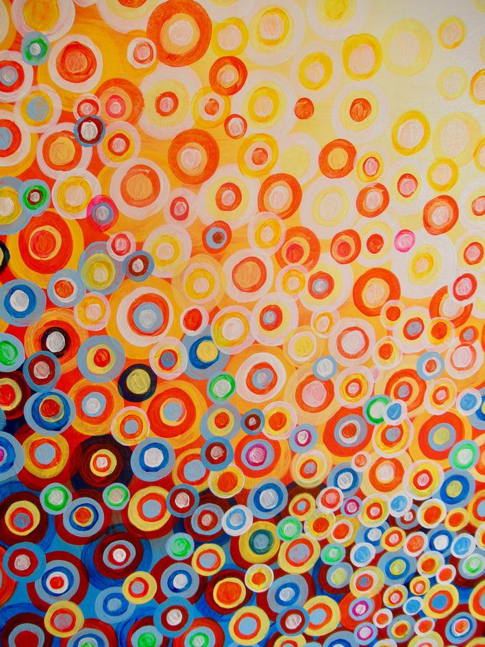 Orange and Blue 8 by Natasha Tayles |  Closeup View of Artwork 