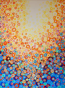 acrylic painting by Natasha Tayles titled Orange and Blue 8