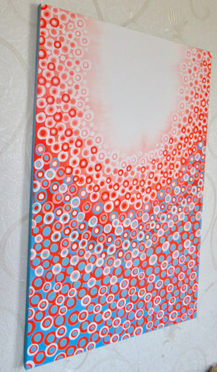 Orange and Blue 9 by Natasha Tayles |  Side View of Artwork 