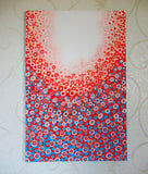Original art for sale at UGallery.com | Orange and Blue 9 by Natasha Tayles | $800 | acrylic painting | 36' h x 24' w | thumbnail 3