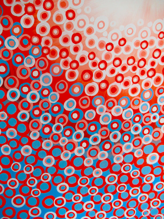 Orange and Blue 9 by Natasha Tayles |  Closeup View of Artwork 